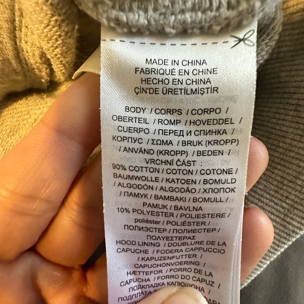Lauren Ralph Lauren Women's Grey Cream Full Zip Hoodie Jacket L - Picture 6 of 11